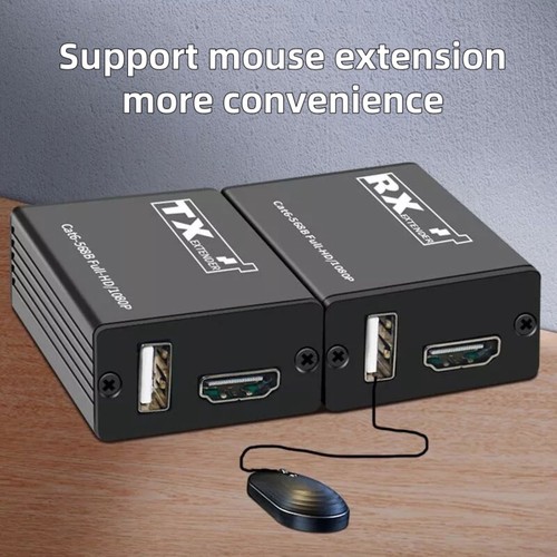 30M Aluminum USB KVM HDMI Extender RJ45 Cat6 Ethernet Network Cable Accessories - Picture 18 of 19
