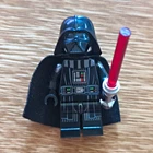 LEGO Star Wars Darth Vader Minifigure with Black Cape Helmet & Red Lightsaber