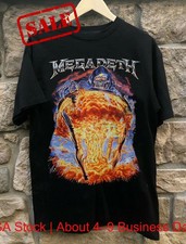 Collection Megadeth Cotton Gift For Fan All Size Black Men Shirt S-4XL