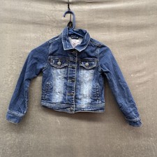 Childrens Place Denim Jacket Girls Medium 7/8 Blue Studded Button Front 1989