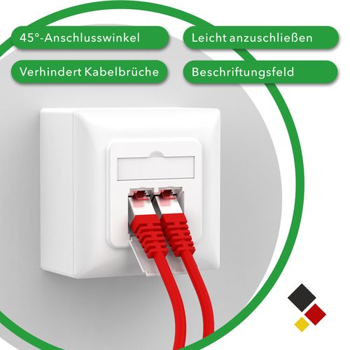 Netzwerkdose Aufputz Unterputz RJ45 Netzwerk Dose LAN CAT6a CAT 7 Aufputzdose - Afbeelding 6 van 28