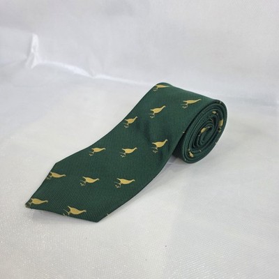 Rare Vintage Famous Grouse Finest Scotch Whiskey Green 58'' 100% Wool Tie