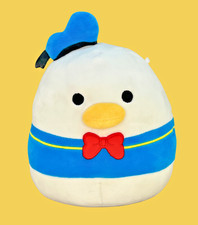 Disney Donald Duck Squishmallows Plush Kellytoy Jazwares 8  Blue Red Bow