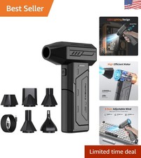 Powerful Turbo Air Duster, 130000RPM Cordless Blower with Adjustable Speed  LED