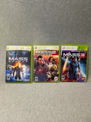 Mass Effect Trilogy Video Games (Microsoft Xbox 360) Lot Of 3 Tested 