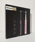 Fairywill D7 Electric Toothbrush Dual Pack w/ 8 Replacement Heads + Travel Case