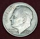 1954-D Roosevelt Dime Silver,  Free Shipping