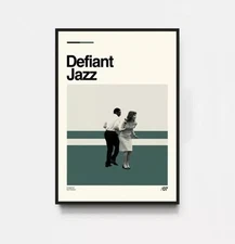 Defiant Jazz Vintage Poster, Severance Tv Series Poster, Movie Poster
