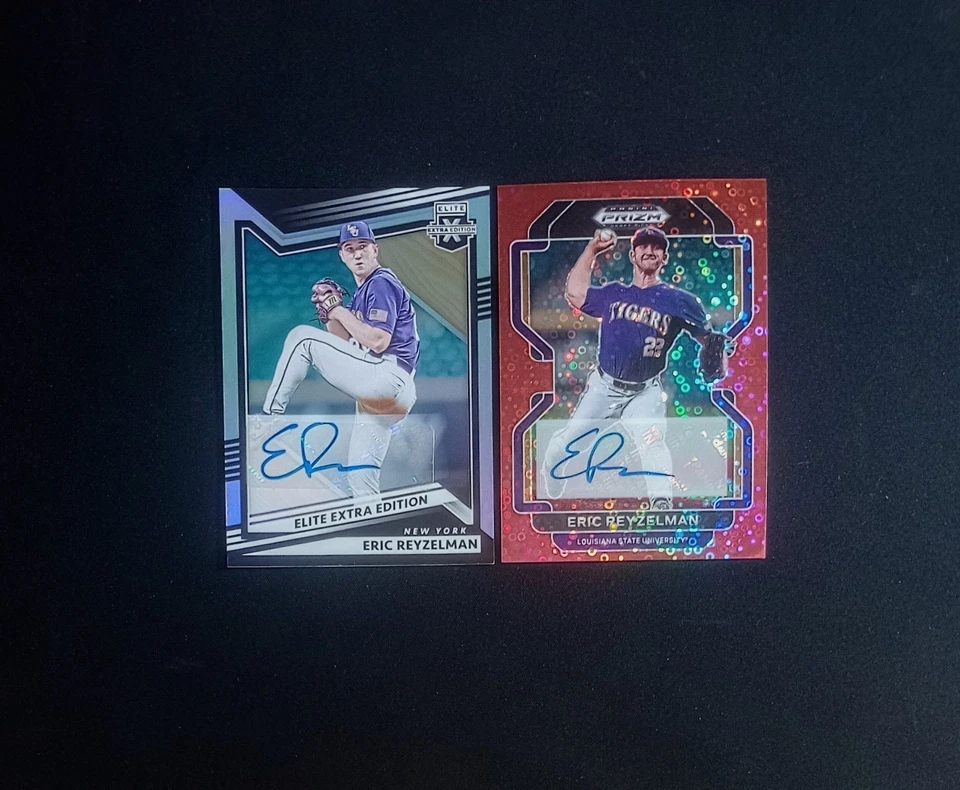 2022 Panini Prizm Draft Picks Eric Reyzelman Red Donut Circles Auto /99 & More - Image 3 of 4