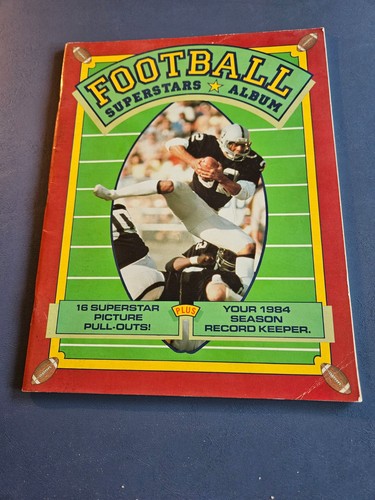 1984 NFL Football Superstars Album 16 Color Picture Pull-Outs Mini Posters Book