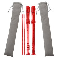 2 Sets Durable ABS Soprano Recorder for Kids with Fabric Case for Music Class