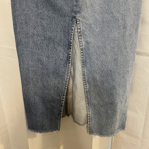 ZARA THE 90s PATCHWORK JEAN MAXI STRAIGHT DENIM SKIRT XS - Picture 6 of 7