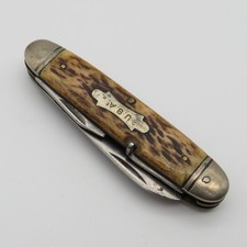 Vecchio coltello da tasca militare Camillus Cutlery USA 2° ww2 seconda guerra mondiale da collezione