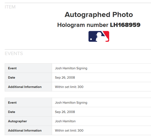 Josh Hamilton 16x20 Signed Photo - MLB AUTHENTICATION - RANGERS AUTO - Picture 4 of 4