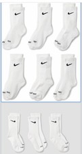 Nike Dri-FitPerformance Basic Crew Toddler/Little Kid White 5-7 White 6 Pack