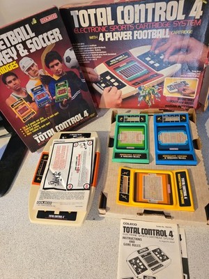 Coleco Total Control 4 Electronic Sports Cartridge System - Boxed - Football + E