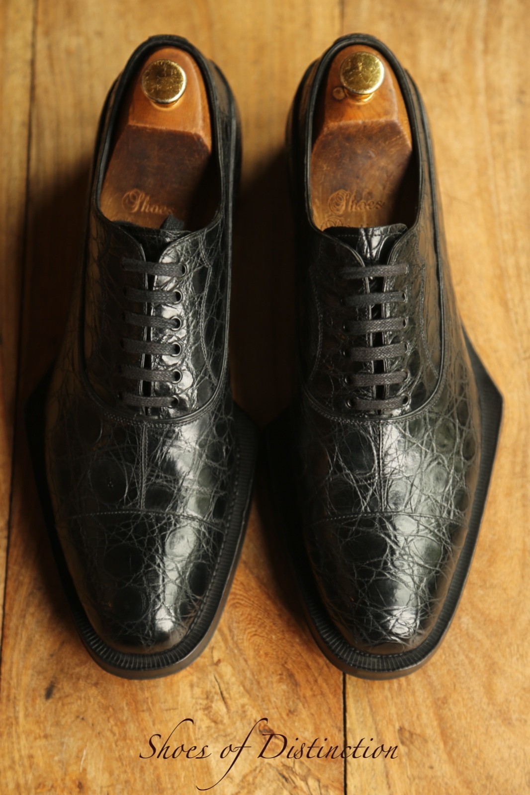 PRADA Black Crocodile Leather Derby Shoes Men's UK 8.5 US 9.5 EU 42.5 RRP... thumbnail 5