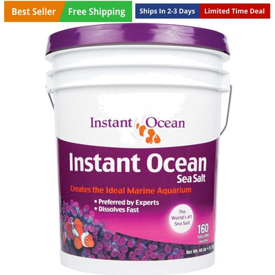 #ad Sea Salt for Marine Fish Tank Aquariums Nitrate amp; Phosphate Free $109.37