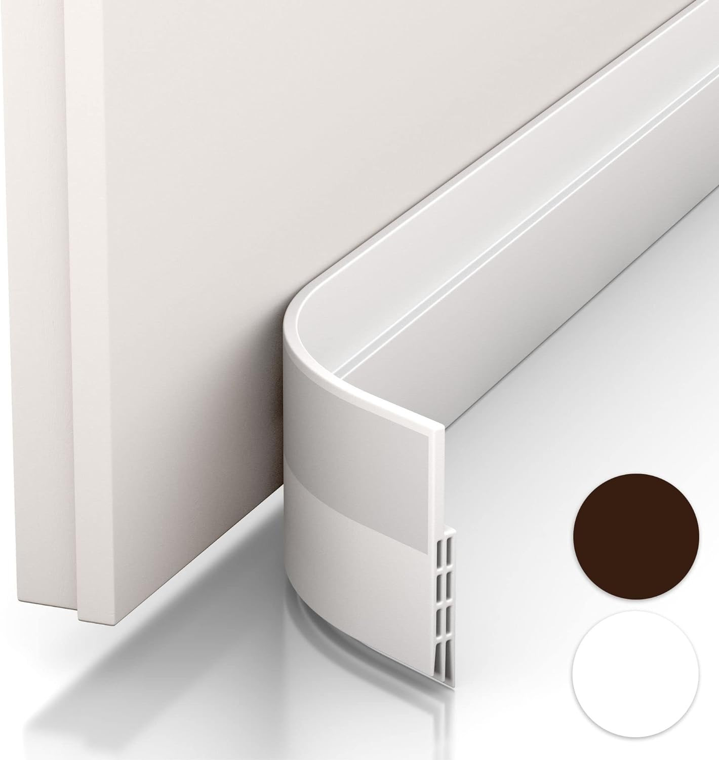 Bas de porte isolant 95cm noir en mousse pour étanchéité thermique