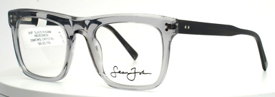 SEAN JOHN SJO5163 057 Smoke Crystal Mens Square Full Rim Eyeglasses 55-22-155