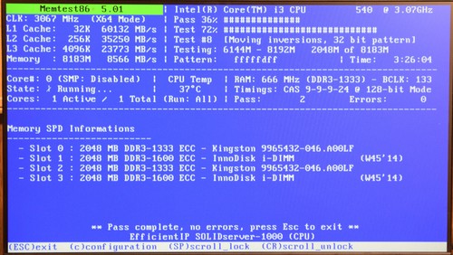 Solid Server SDS-1000 1U Supermicro X8SIE-LN4F Core i3-540 8GB DDR3 4x LAN Ports - Picture 7 of 8