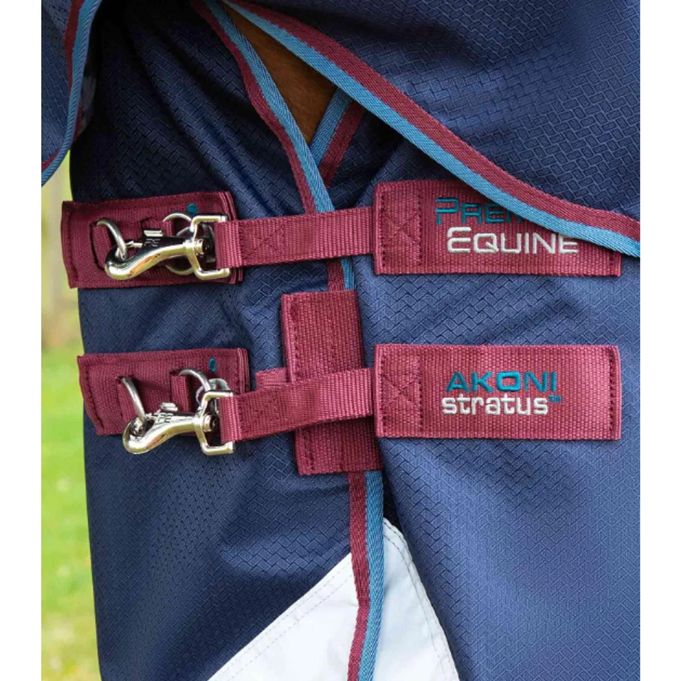 Premier Equine Akoni 0g Turnout Rug With Classic Neck Cover Navy - Image 2 of 4