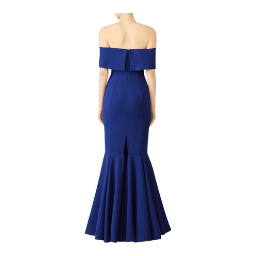 Fame and Partners Royal Blue Off the Shoulder Mermaid Gown Blue Womens 4 Formal - Picture 9 of 18