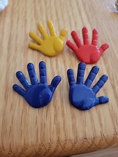 Vintage Plastikowe nowości Guziki do szycia Zestaw 4 rąk - 1,25" w poprzek