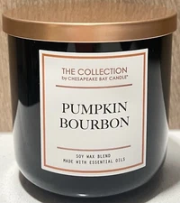 Chesapeake Bay The Collection PUMPKIN BOURBON Two Wick Lidded Candle, 12oz