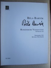 Bartok Roumanian Folkdances Piano solo NEW Publisher Universal UE 5802