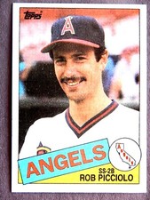Rob Picciolo #756 Topps 1985 Baseball Card (California Angels) 