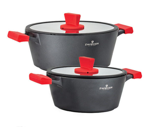 Zwieger Obsidian Set of Pots 4 Pcs Cookware Diecast Aluminium STEWPOTS