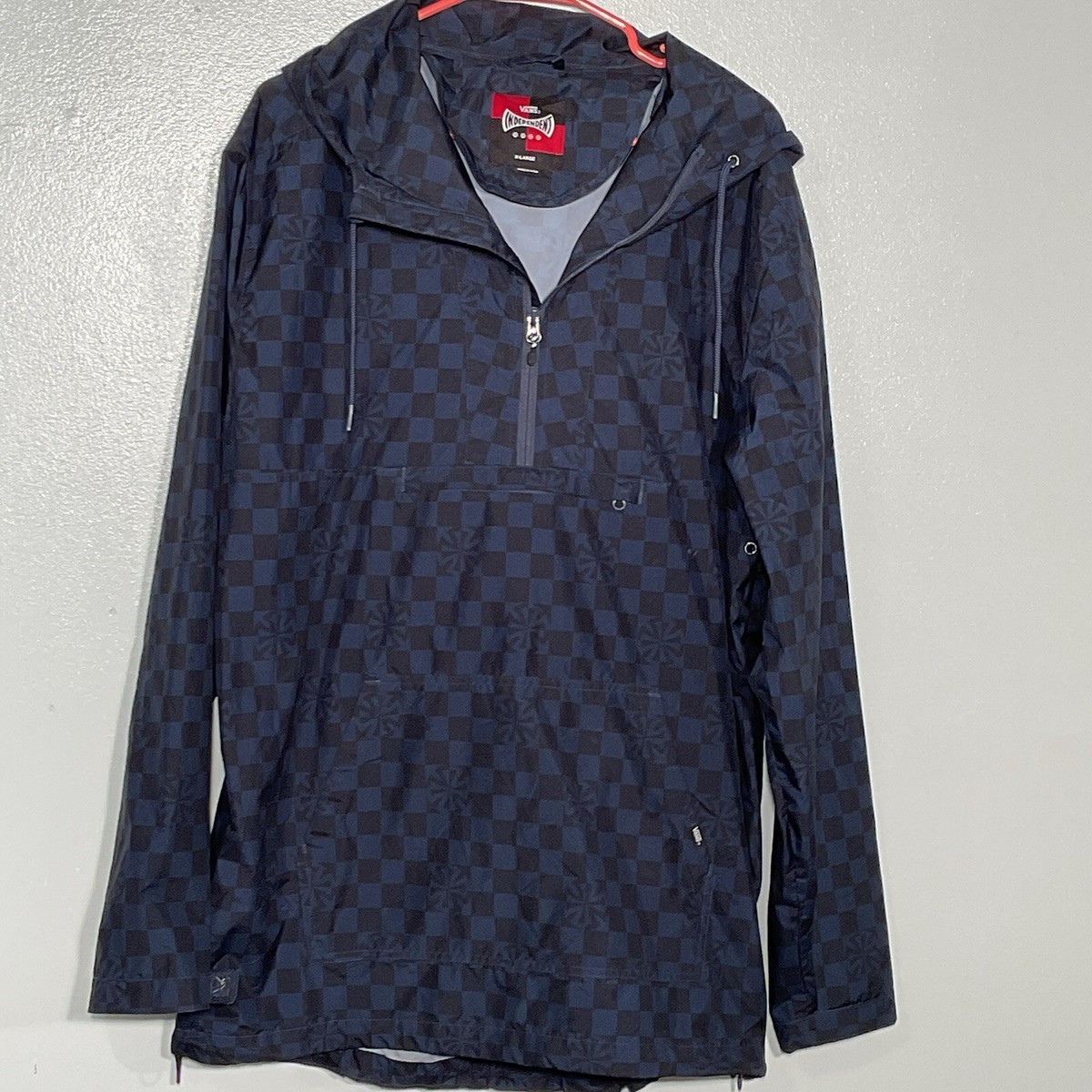 VANS X Independent Anorak Windbreaker Pullover Mens Medium Blue