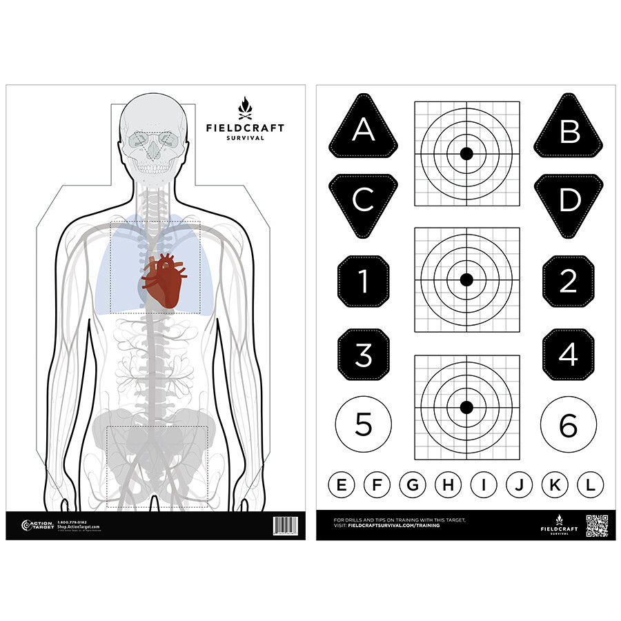 Action Target Fieldcraft Survival Double Sided Paper Targets 23