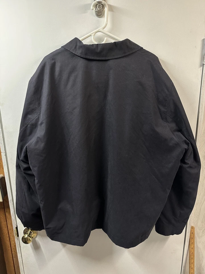 Mens Brooks Brothers Xl Black Jacket Removable Zip Out Lining Acrylic Wool - Image 3 of 4