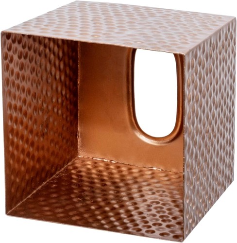 Bathroom Decorative Copper Metal Tissue Box, Tissue Holder with Open Bottom - Picture 6 of 7