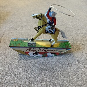 Schylling Vintage Roy Rogers & Trigger Tin Wind-Up Toy - #1289 Reproduction