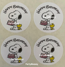BIRTHDAY STICKERS, ENVELOPE SEALS, LABELS, 1.5", 30 TAGS, FAVORS, BEAGLE