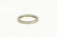 Platinum 0.75 Ctw Diamond Eternity Wedding Band Ring 16