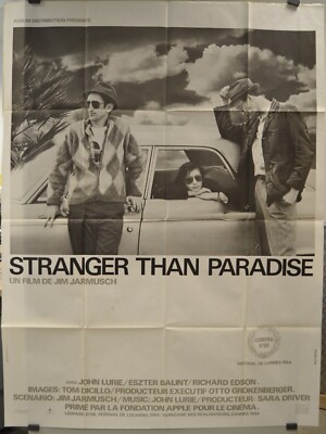 STRANGER THAN PARADISE JIM JARMUSCH JOHN LURIE ESZTER BALINT MOVIE POSTER