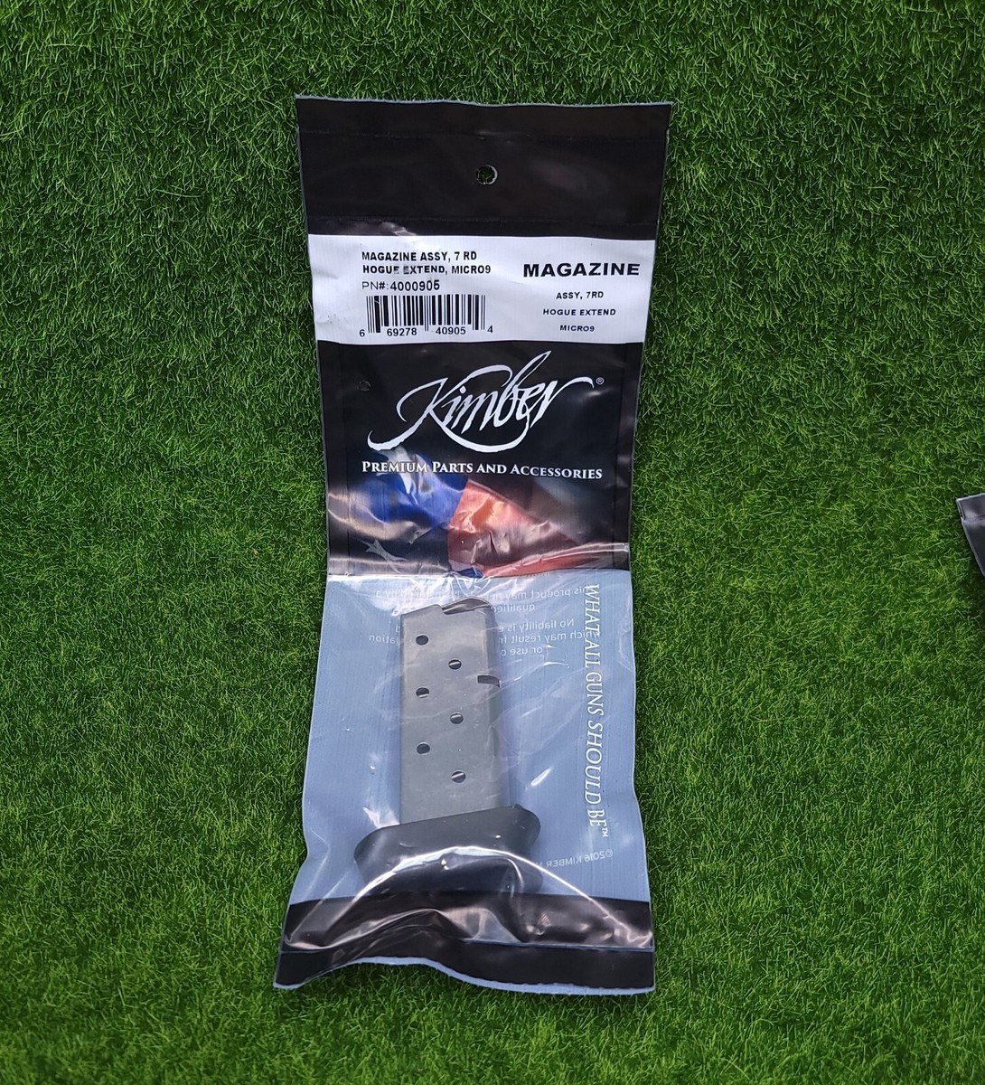 Kimber Micro 9 9mm 7 Round Magazine with Hogue Grip Extender