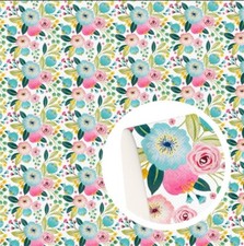 Spring Flower Flowers Floral FAUX LEATHER SHEET 8 x 12" 1179798 LITCHI