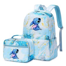 2pcs lolist1tches Pocket Backpack with Lunch Bag Rucksack School BagX'mas gift