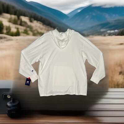 New Champion Mens LG White Heavyweight Jersey Long Sleeve New Champion Mens LG White Heavyweight Jersey Long Sleeve