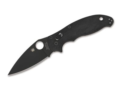 Spyderco Manix 2 S30V Black G10 DLC Plain Taschenmesser Clip Schwarz C101GPBBK2
