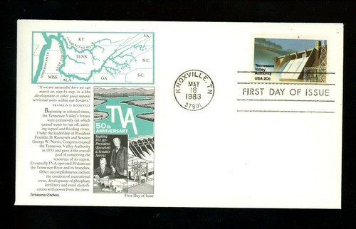 US FDC #2042 Aristocrat 1983 Knoxville TN Tennessee Valley Authority TVA