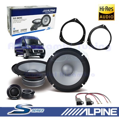 ALPINE S2-S65C 2-Wege Auto-Lautsprecher 165mm 240W für FIAT DUCATO