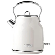 Haden 1.7 Liter Stainless Steel Body Retro Electric Tea Kettle, White (Used)