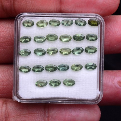 27 Pcs Natural Apatite 4mmx3mm Oval Faceted Cut Untreated Dazzling Gemstones Lot - Picture 3 of 10