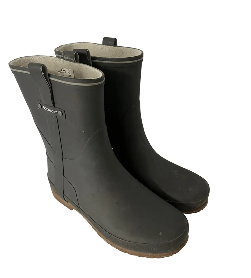 Botas de lluvia TRETORN para mujer ELSA gris verde goma impermeables media pantorrilla nieve 36/6 Foto 2 de 4